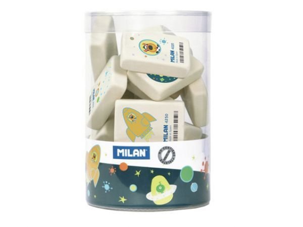 Milan Çeşitli Desenli Silgi - 4 Desen 20'li Büyük Boy