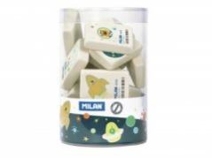 Milan Çeşitli Desenli Silgi - 4 Desen 20'li Büyük Boy