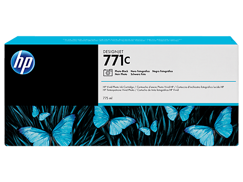 HP 771C 775 ml Fotoğraf Siyahı DesignJet Mürekkep Kartuşu (B6Y13A)