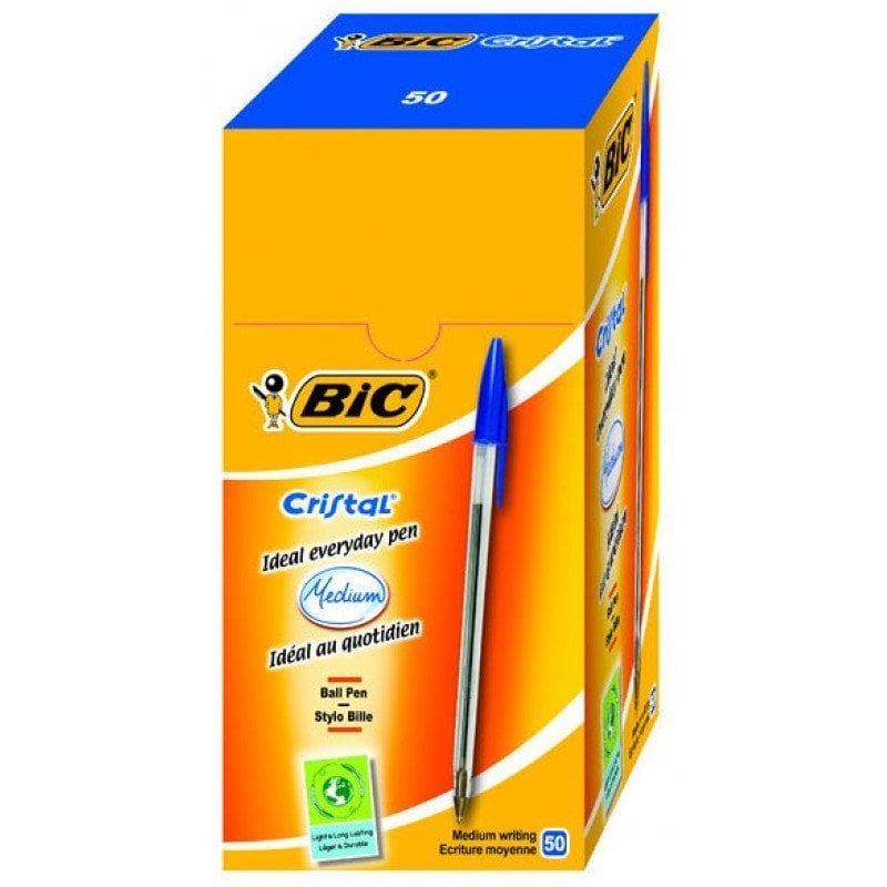 Bic Cristal Medium Tükenmez Kalem Mavi 50'li Kutu