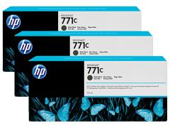 HP 771C 3-pack 775-ml Matte Black DesignJet Ink Cartridges (B6Y31A)