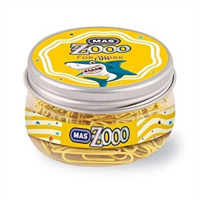 Mas Zoo Şeffaf Yuvarlak Kutuda Plastik Kaplı Ataş No:3 Sarı