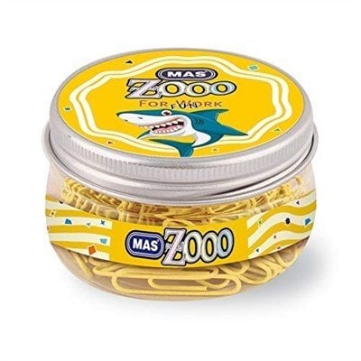 Mas Zoo Şeffaf Yuvarlak Kutuda Plastik Kaplı Ataş No:3 Sarı