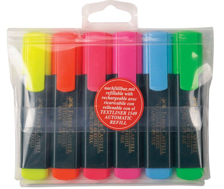 Faber Castell Fosforlu Kalem 6'lı Set