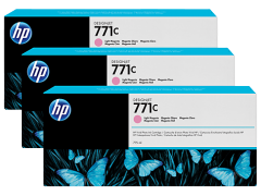HP 771C 3-pack 775-ml Light Magenta DesignJet Ink Cartridges (B6Y35A)