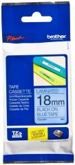Brother TZ-Tape 18 mm Mavi Üzerine Siyah Etiket 18TZE541