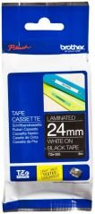 Brother TZ-Tape 24 mm Siyah Üzerine Beyaz Etiket 24TZE355