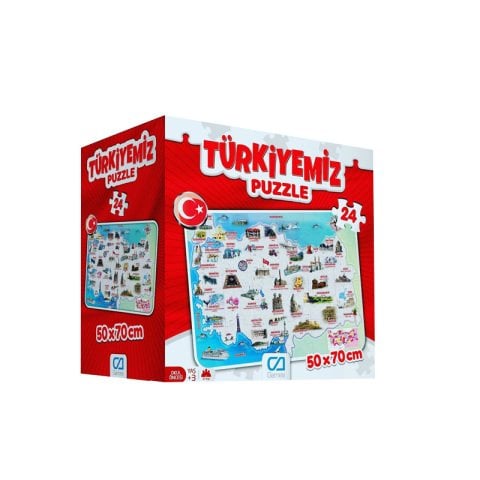 Türkiyemiz 24 Parça Yer Puzzle