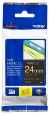 Brother TZ-Tape 24 mm Siyah Üzerine Altın Etiket 24TZE354