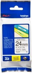 Brother TZ-Tape 24 mm Beyaz Üzerine Siyah Etiket 24TZE251
