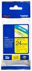 Brother TZ-Tape 24 mm Sarı Üzerine Siyah Etiket 24TZE651