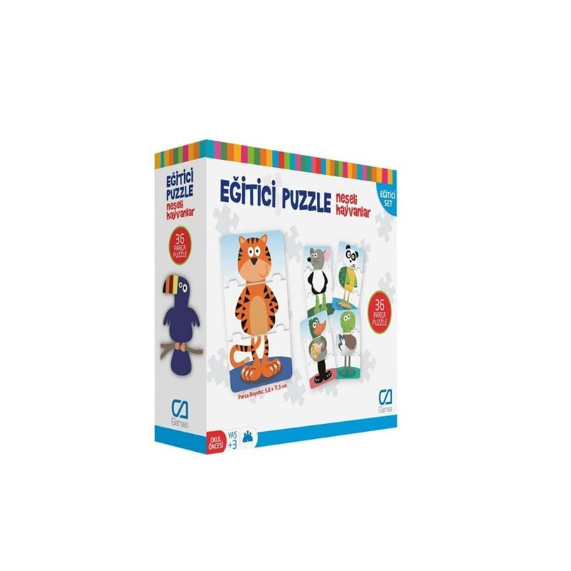 Neşeli Hayvanlar Eğitici Puzzle