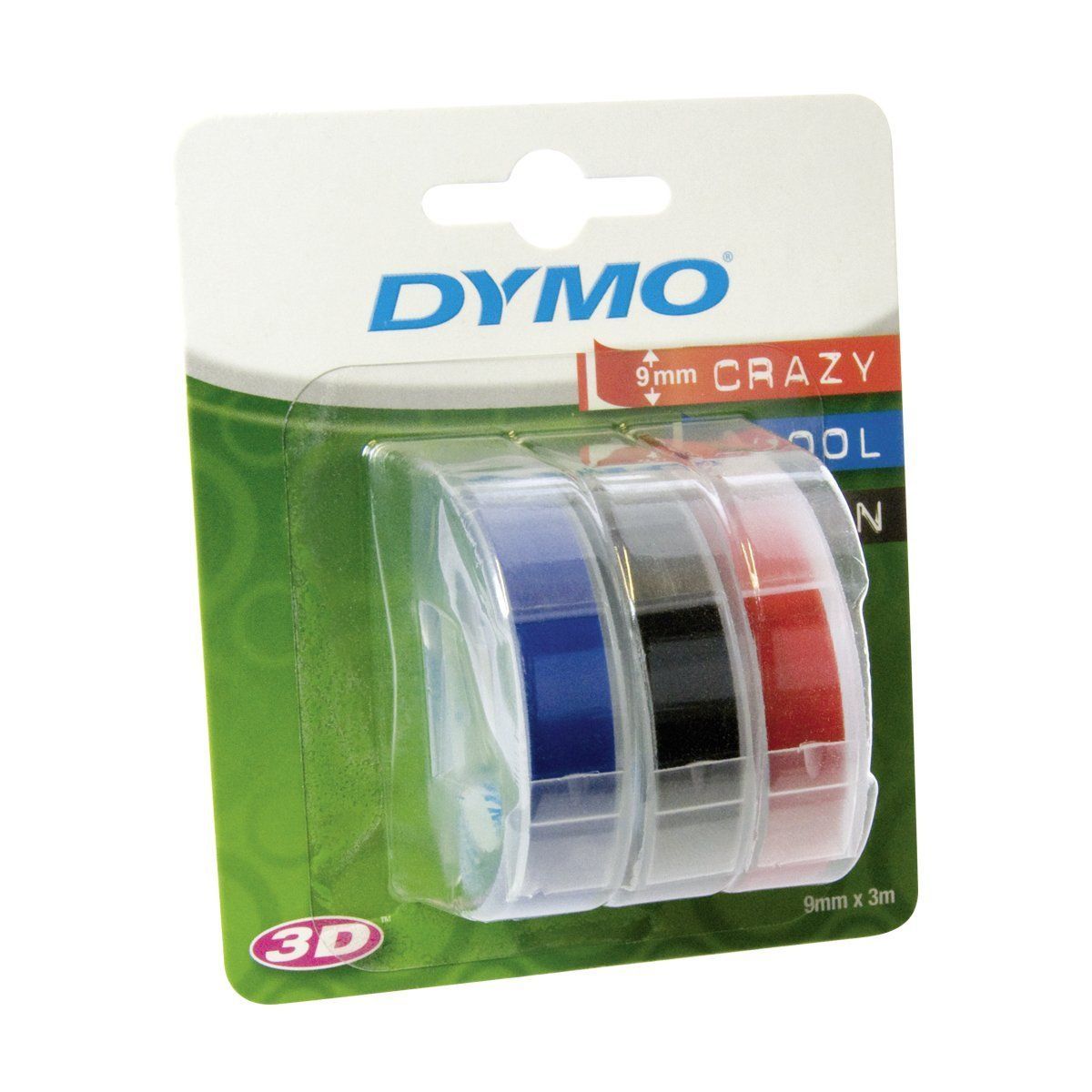 DYMO Kabartma Şerit 9mm x 3m 3'lü Bls Siyah/Kırmızı/Mavi S0847750