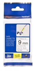 Brother TZ-Tape 9 mm Beyaz Üzerine Siyah Esnek Etiket 9TFX221