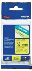 Brother TZ-Tape 9 mm Sarı Üzerine Siyah Esnek Etiket 9TFX621
