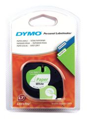 DYMO LetraTag Kağıt Şerit (12mm x 4 mt) Beyaz (59421) S0721510