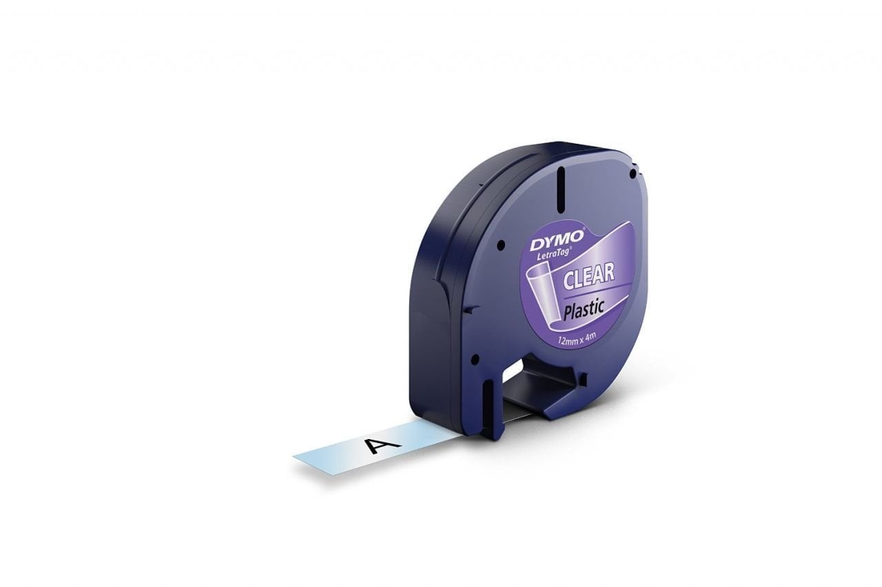 DYMO LetraTag Plastik Şerit (12 mm X 4 mt) Şeffaf (12268) S0721530