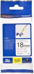 Brother TZ-Tape 18 mm Beyaz Üzerine Siyah Esnek Etiket 18TFX241