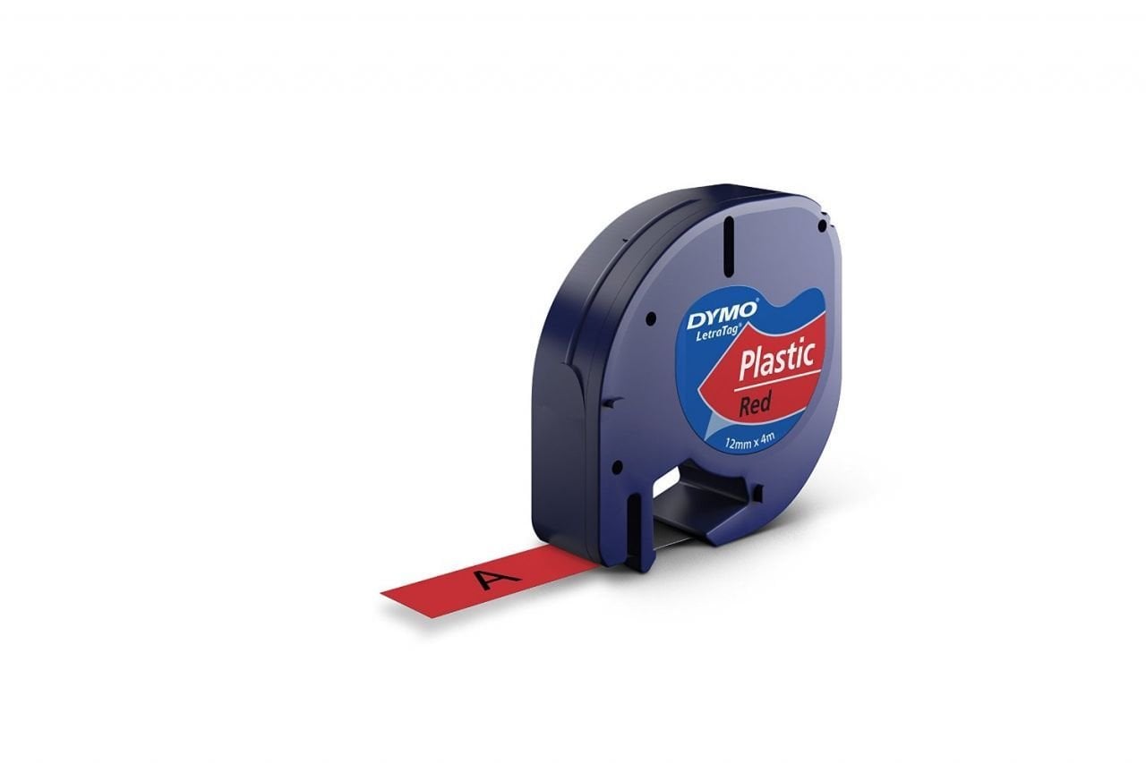 DYMO LetraTag Plastik Şerit (12 mm X 4 mt) Kırmızı (59424) S0721630
