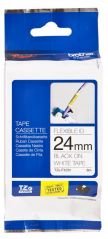 Brother TZ-Tape 24 mm Beyaz Üzerine Siyah Esnek Etiket 24TFX251