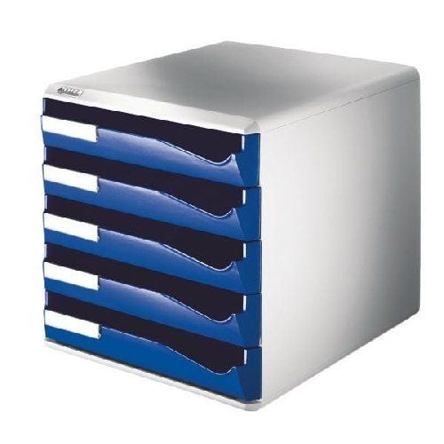 Leitz Çekmeceli Evrak Rafı 5 Çekmeceli Mavi Renk 52800035