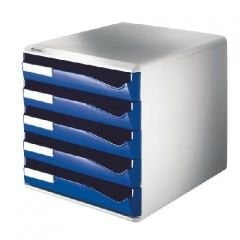 Leitz Çekmeceli Evrak Rafı 5 Çekmeceli Mavi Renk 52800035