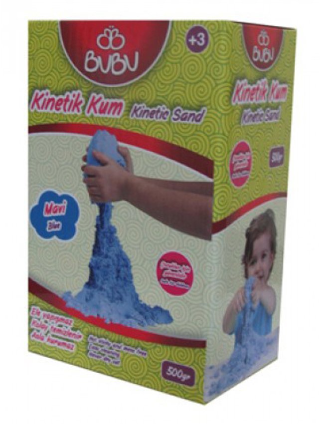 Bu-Bu Kinetik Kum 1000gr Kutulu Mavi