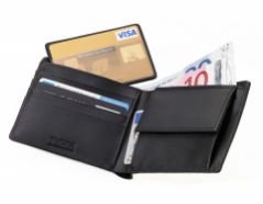 Troika CardSaver® Kart Koruyuculu Kredi Kartlık - Tekli Siyah CAS01/BK