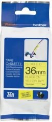 Brother TZ-Tape 36 mm Sarı Üzerine Siyah Laminant 36TFX661