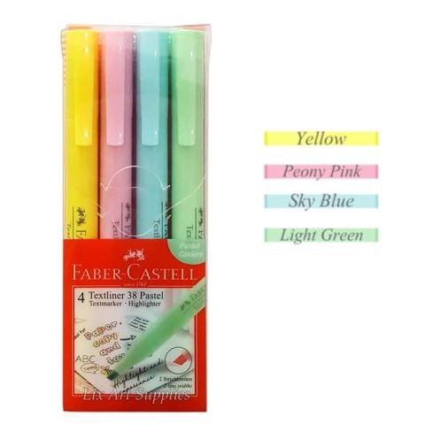 Faber Castell Fosforlu Kalem 38 Pastel 4lü Poşet