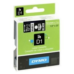 DYMO D1 Yedek Şerit 12 mm x 7 mt Siyah/ Beyaz (45021) S0720610