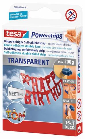 Tesa İz Bırakmayan Sökülebilir Bant Şeffaf 58800-00016