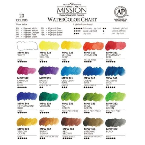 Mission Suluboya Gold Tablet Pigment 24'lü MPW-2024