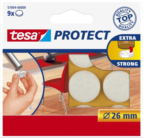 Tesa Zemin Koruyucu Keçeler 26mm Beyaz