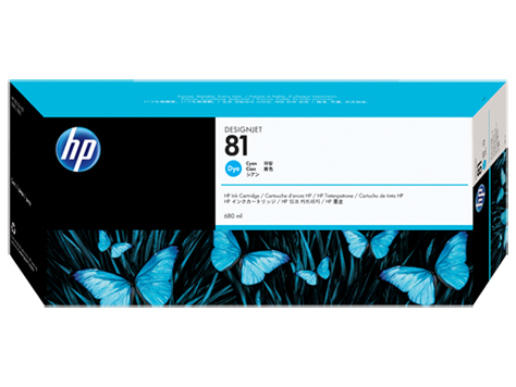 HP 81 680 ml Camgöbeği Boya Mürekkep Kartuşu (C4931A)