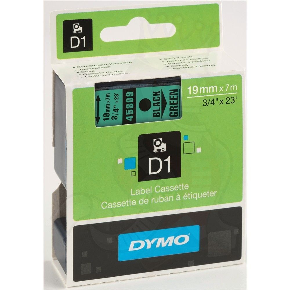 DYMO D1 Yedek Şerit 19 mm x 7 mt Yeşil/Siyah (45809) S0720890