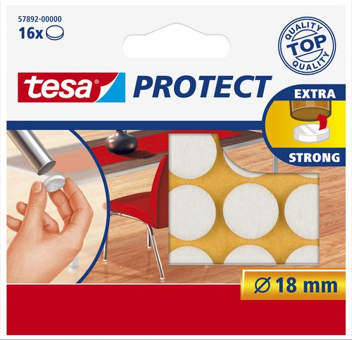 Tesa Zemin Koruyucu Keçeler 18mm Beyaz