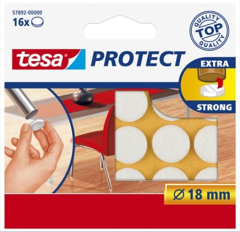 Tesa Zemin Koruyucu Keçeler 18mm Beyaz