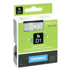 DYMO D1 Yedek Şerit 19 mm x 7 mt Şeffaf/ Beyaz (45810) S0720900