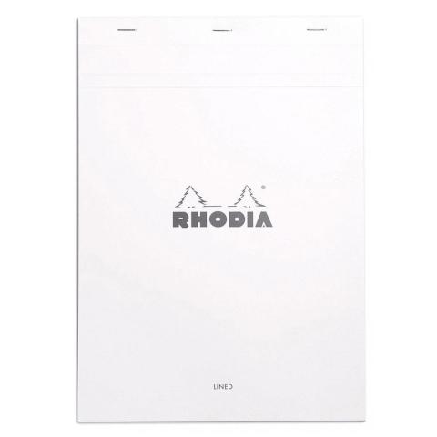Rhodia A4 Beyaz Kapak Kareli Bloknot 80 Sayfa 21x29.7cm