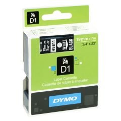 DYMO D1 Yedek Şerit 19 mm x 7 mt Siyah/Beyaz (45811) S0720910