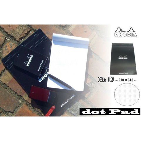 Rhodia A4 Siyah Kapak Dot Bloknot 80 Sayfa 21x31.8cm