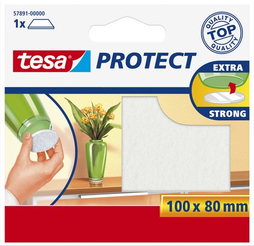 Tesa Zemin Koruyucu Keçe 100x80mm Beyaz