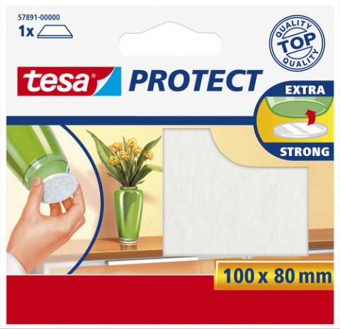 Tesa Zemin Koruyucu Keçe 100x80mm Beyaz