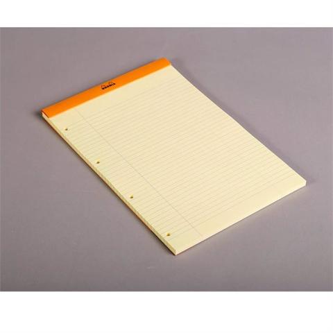 Rhodia A4+ Turuncu Kapak Çizgili Bloknot 80 Sayfa 21x31.8cm