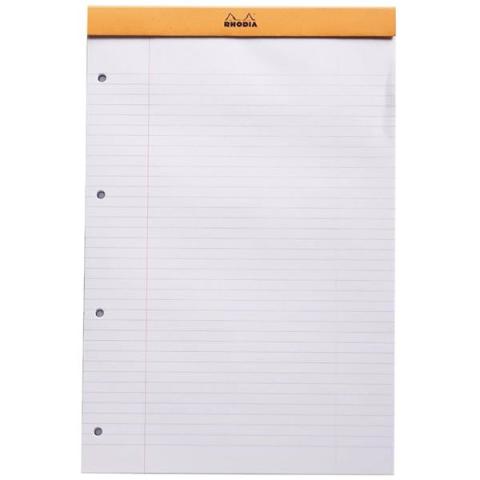 Rhodia A4+ Turuncu Kapak Çizgili Bloknot 80 Sayfa 21x31.8cm
