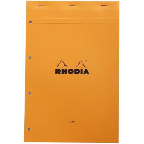 Rhodia A4+ Turuncu Kapak Kareli Bloknot 80 Sayfa 21x31.8cm