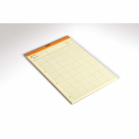 Rhodia A4+ Turuncu Kapak Kareli Bloknot 80 Sayfa 21x31.8cm