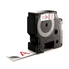 DYMO D1 Yedek Şerit 24 mm x 7 mt Beyaz/ Kırmızı (53715) S0720950