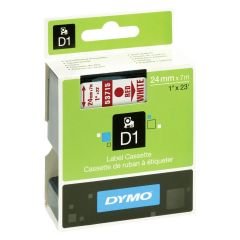 DYMO D1 Yedek Şerit 24 mm x 7 mt Beyaz/ Kırmızı (53715) S0720950